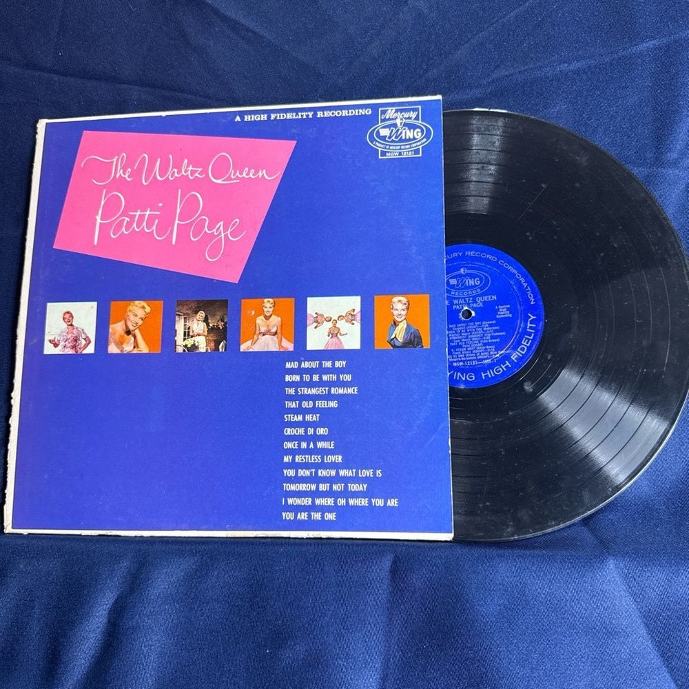 Patti Page Vinyl Record with Blue Cover The Waltz Queen 1958